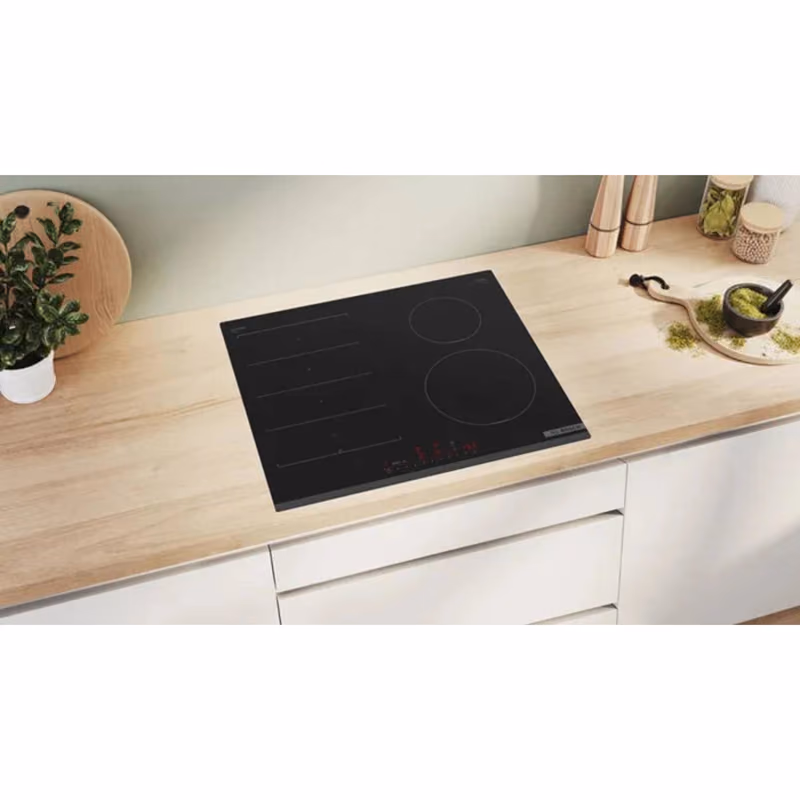 Series 6, Built-In Induction Hob 60cm, 4 Cooking Zones, 17 power levels, 7400 Watts, Home Connect, 2 zone + 1 Flex Zone, Made in Spain