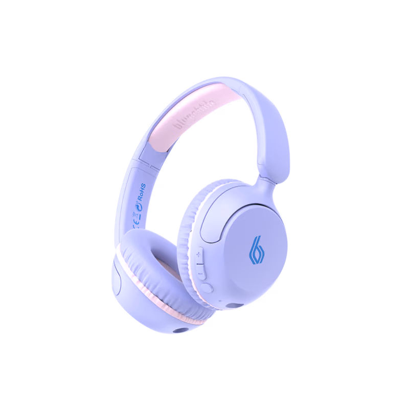 Blupebble Bounce 2in1 Wireless & Wired Microphone On-Ear Kids HeadPhones Lavander BP-KDBOUNCE-LV