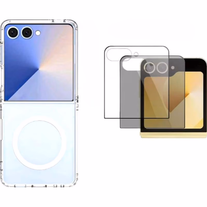 ProStyle PSFLIP7M MagSafe Clear Case W Screen PRT For Galaxy Z Flip 7 Bundle