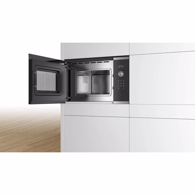 Series 6, Built-In Microwave 60cm, 5 Power Levels, Hydrolytic Cleaning, 7 Auto Programmes, Black Color with Stainless Steel Border, Made in China