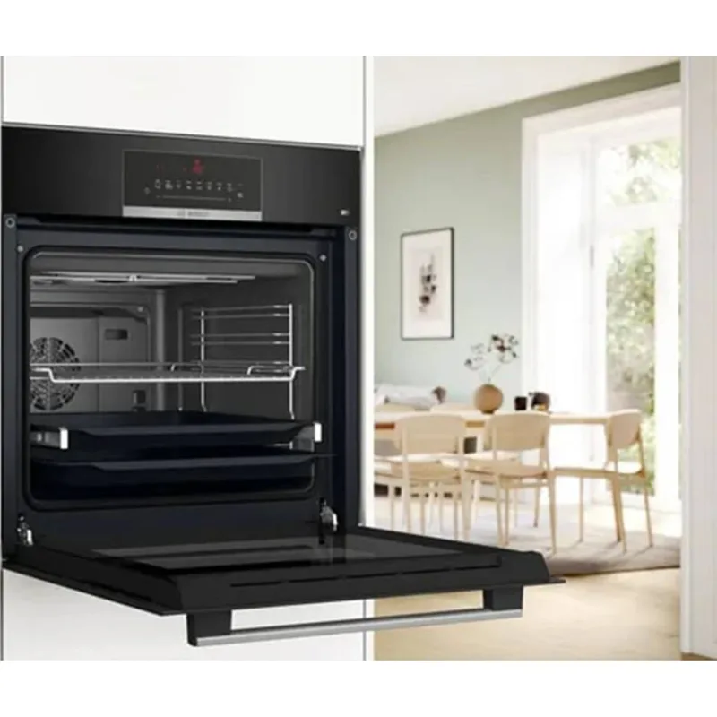 Series 6, Built-In Electric Oven 60cm, 12 Cooking Function, 40 Auto Programmes, EcoClean Direct program, Black Color, Made in Turkey