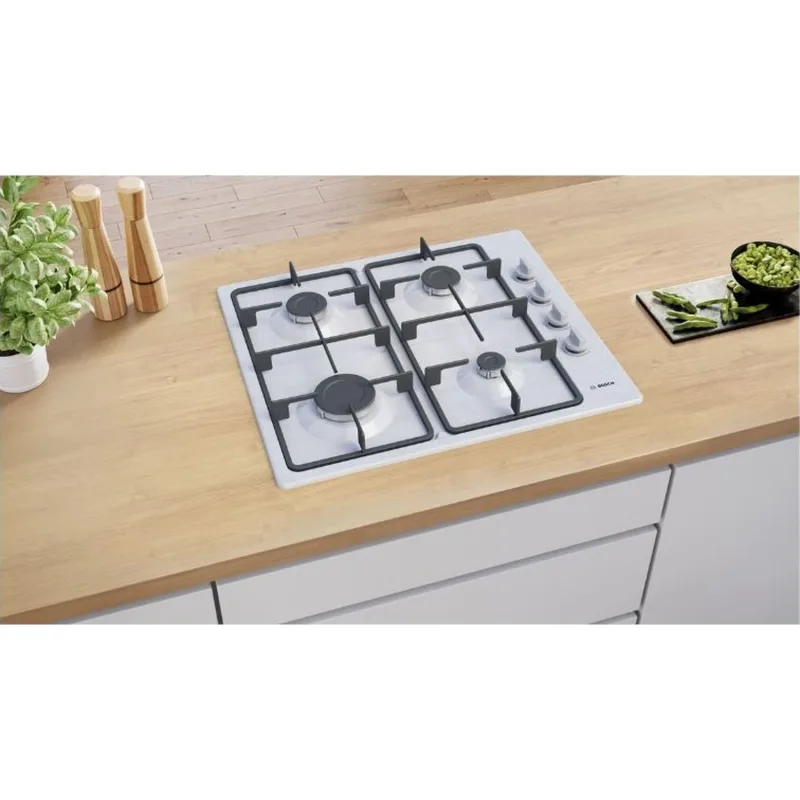 Series 2, Built-In Gas Hob 60cm, Full Safety, One Hand Auto Ignition, Semi cast Iron, Stainless Steel, Made in Turkey
