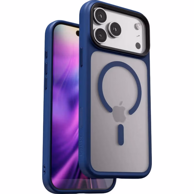 Blupebble Hybrid Matte Case With MagSafe For iPhone Pro Blue BP-IPHMAT17PRO-BL