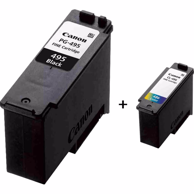 PG-495 Black Ink Cartridge + CL-486 Colour Ink Cartridge