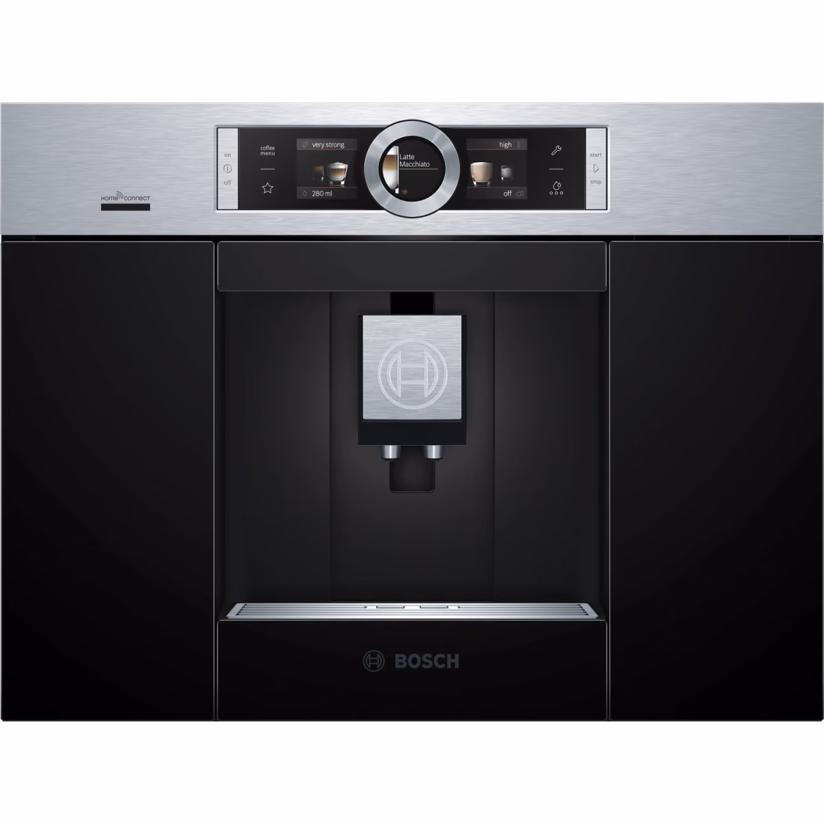 Series 8, Built-In Automatic Coffee Machine, 2.4 Ltrs Water Container, Integrated milk system with hose, 19.0 Bar, 11 Beverage variety, Stainless Steel - Series 8, Built-In Automatic Coffee Machine, 2.4 Ltrs Water Container, Integrated milk system with hose, 19.0 Bar, 11 Beverage variety, Stainless Steel